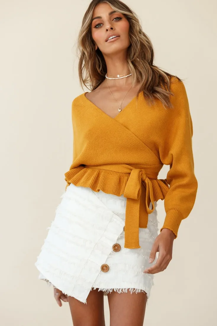 Amara Long Sleeve Knit Top Mustard sold by Selfie Leslie product image thumbnail 4