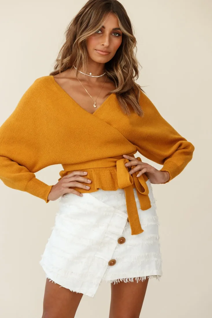 Amara Long Sleeve Knit Top Mustard sold by Selfie Leslie product image thumbnail 3