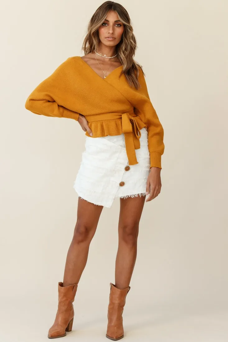 Amara Long Sleeve Knit Top Mustard sold by Selfie Leslie product image thumbnail 2