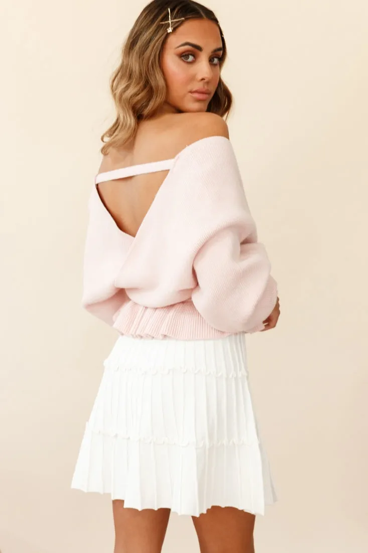 Amara Long Sleeve Knit Top Blush sold by Selfie Leslie product image thumbnail 4