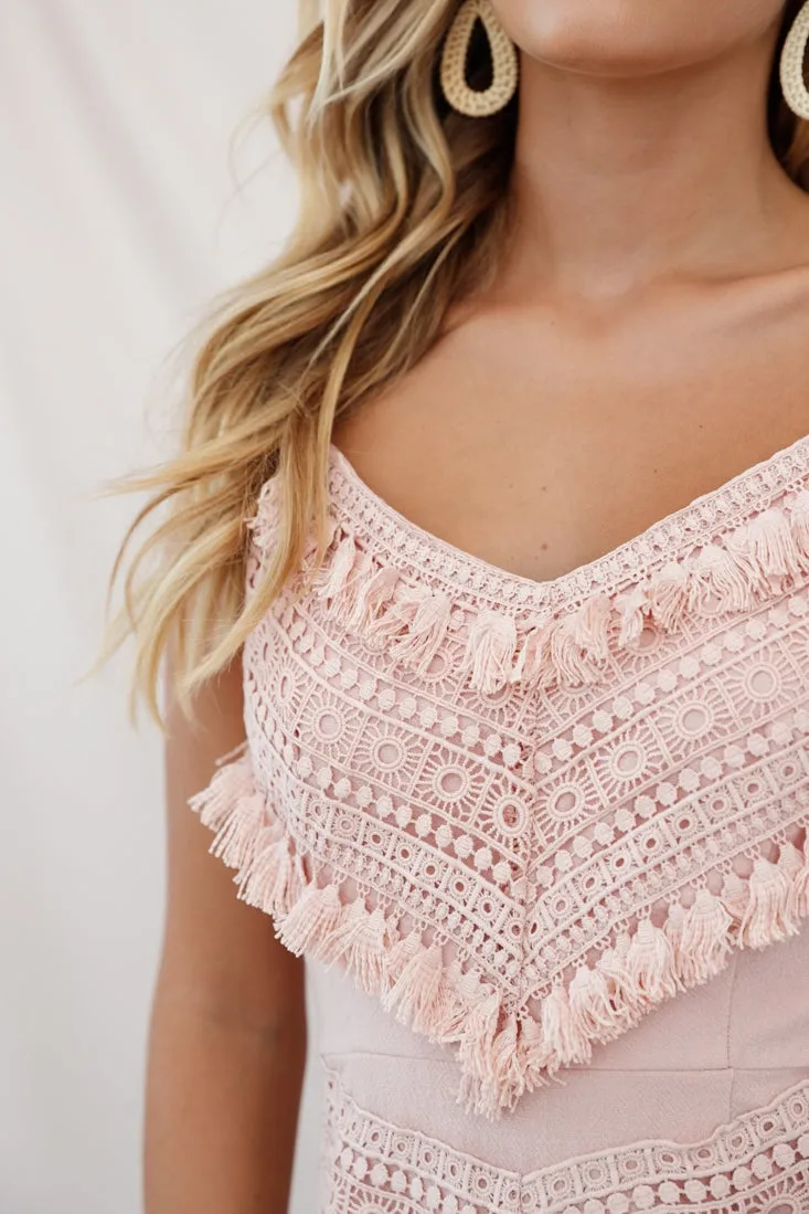 Janey Applique A-Line Dress Pink sold by Selfie Leslie product image thumbnail 4