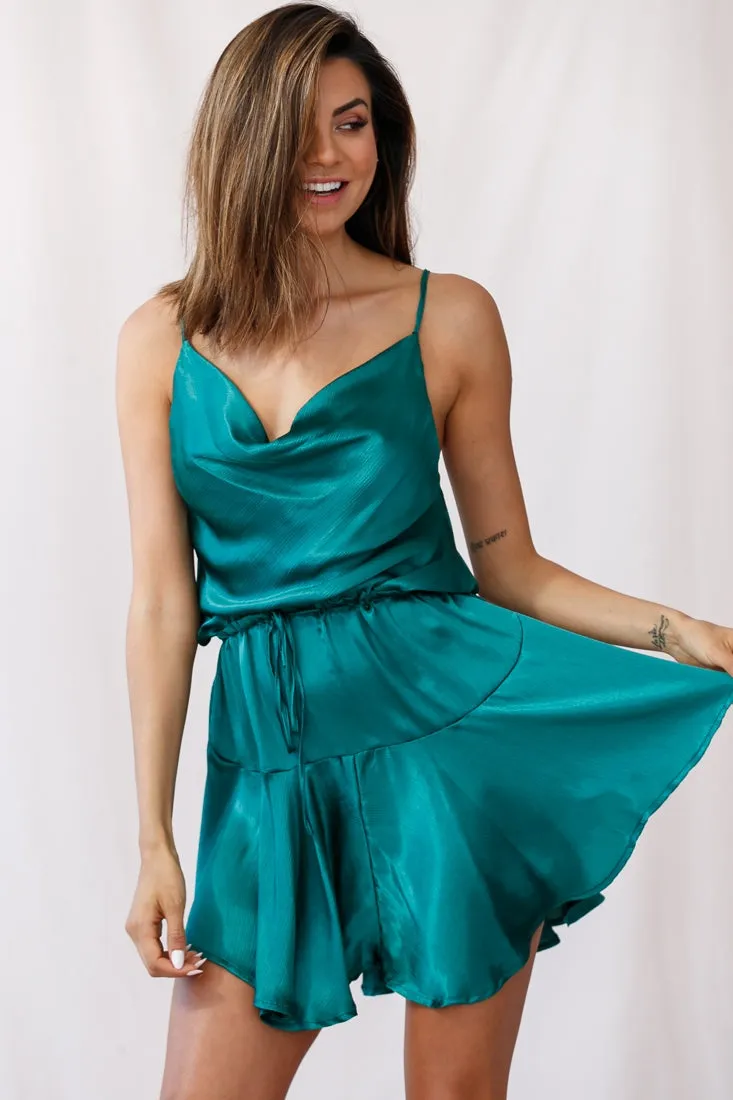 Ferris Cowl Neck Drawstring Dress Jade sold by Selfie Leslie product image thumbnail 5