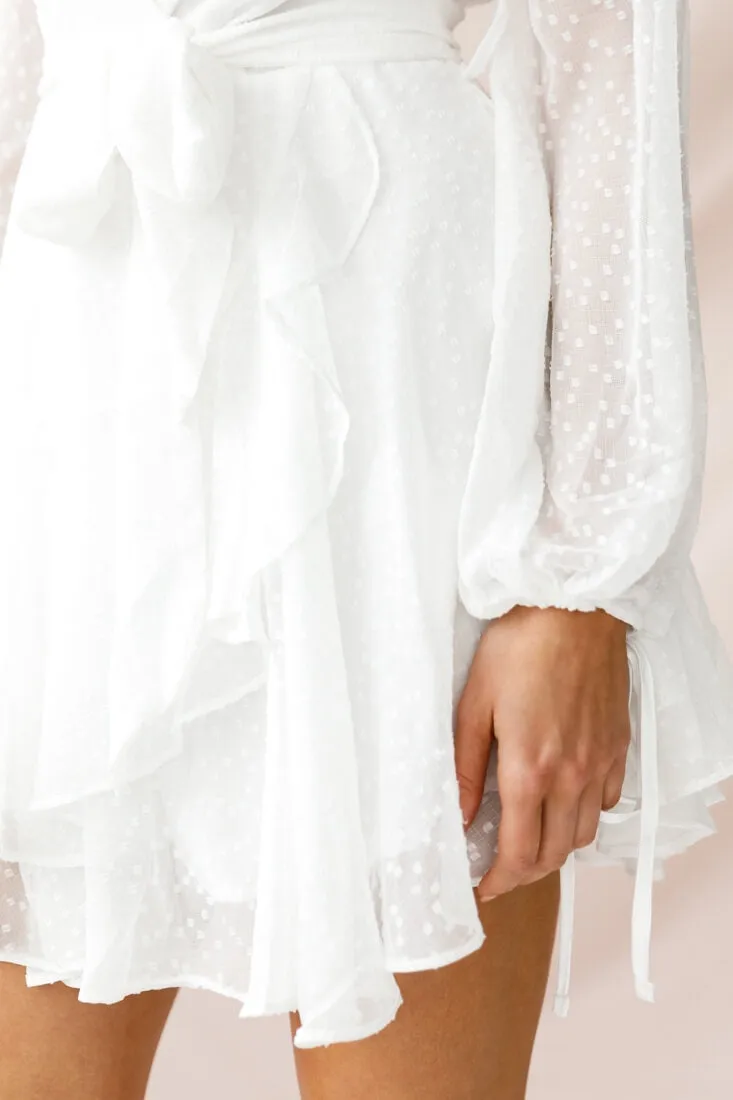 Sheri Hail Spot Chiffon Dress White sold by Selfie Leslie product image thumbnail 5