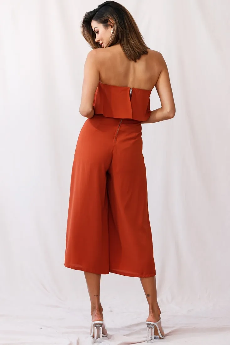 Monserrat Frill Bust Jumpsuit Umber sold by Selfie Leslie product image thumbnail 3