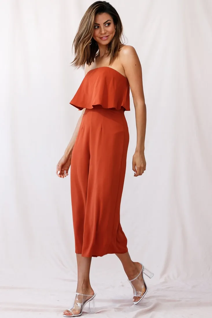 Monserrat Frill Bust Jumpsuit Umber sold by Selfie Leslie product image thumbnail 2