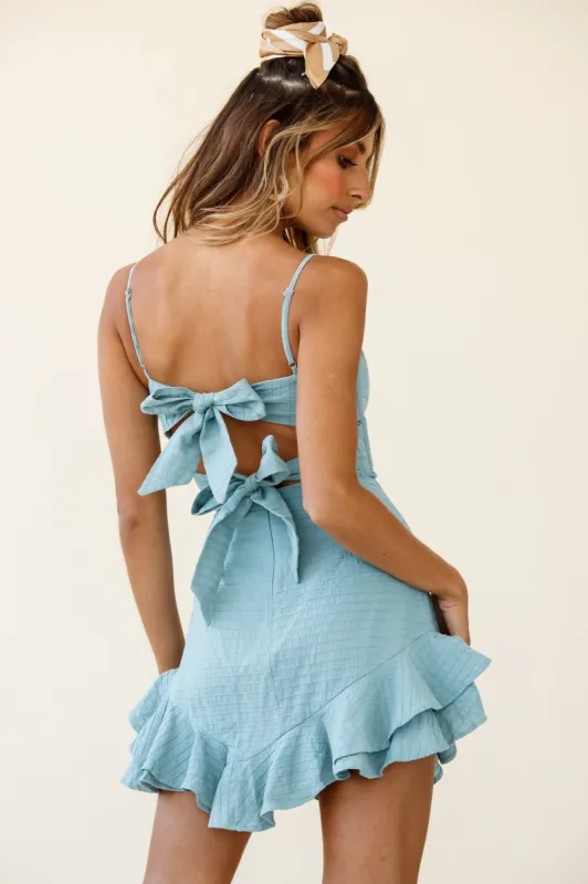Sarah Kay Double Bow Party Dress Sage sold by Selfie Leslie