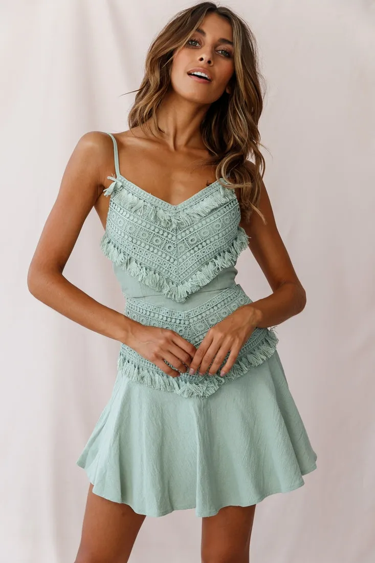 Janey Applique A-Line Dress Pistachio sold by Selfie Leslie product image thumbnail 4