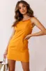 Knox Strapless Summer Day Party Dress Mustard sold by Selfie Leslie