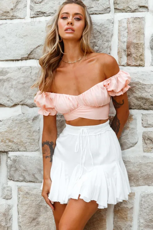 Robyn Pleated Mini Skirt White sold by Selfie Leslie