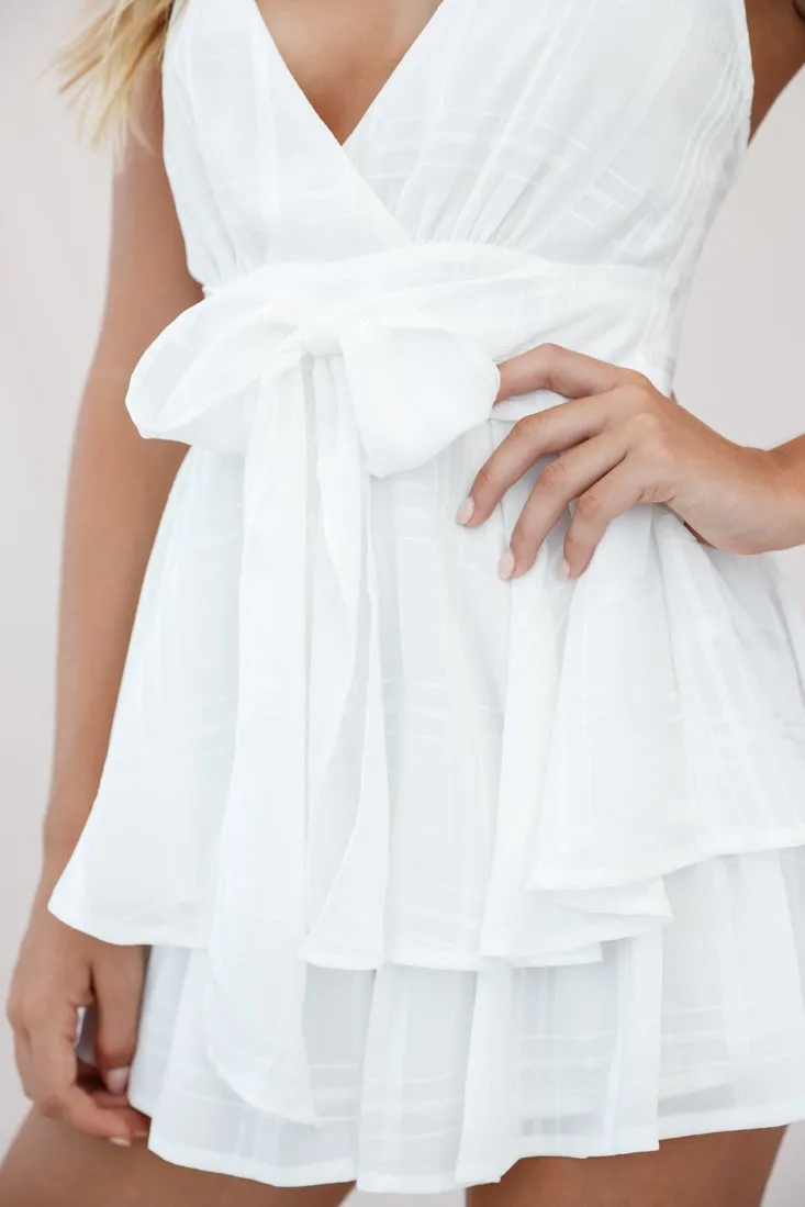 Maddox Fit & Flare Summer Romper White sold by Selfie Leslie product image thumbnail 4