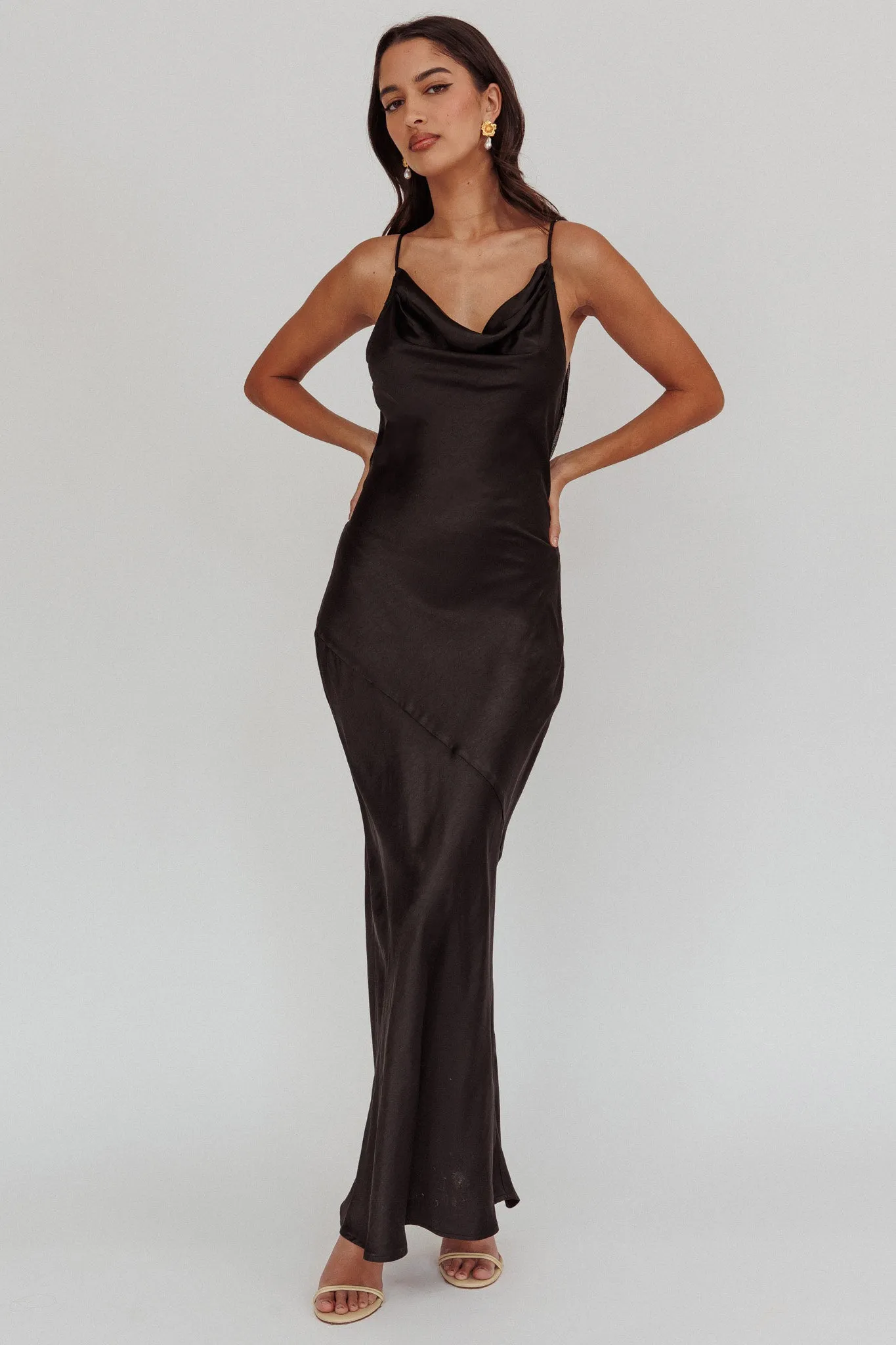 Noreen Cut-Out Back Maxi Dress Black sold by Selfie Leslie product image thumbnail 3
