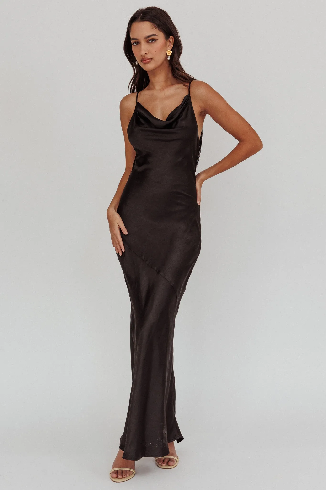 Noreen Cut-Out Back Maxi Dress Black sold by Selfie Leslie product image thumbnail 5