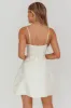 Kyrah Lace-Up Back Mini Dress Cream sold by Selfie Leslie