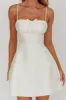 Kyrah Lace-Up Back Mini Dress Cream sold by Selfie Leslie