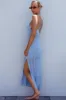 Majorca Sun Crochet Knit Maxi Dress Sky Blue sold by Selfie Leslie