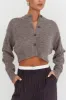 Netherlands Drop Shoulder Crop Cardigan Grey sold by Selfie Leslie