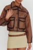 December Front Pocket Jacket Brown sold by Selfie Leslie