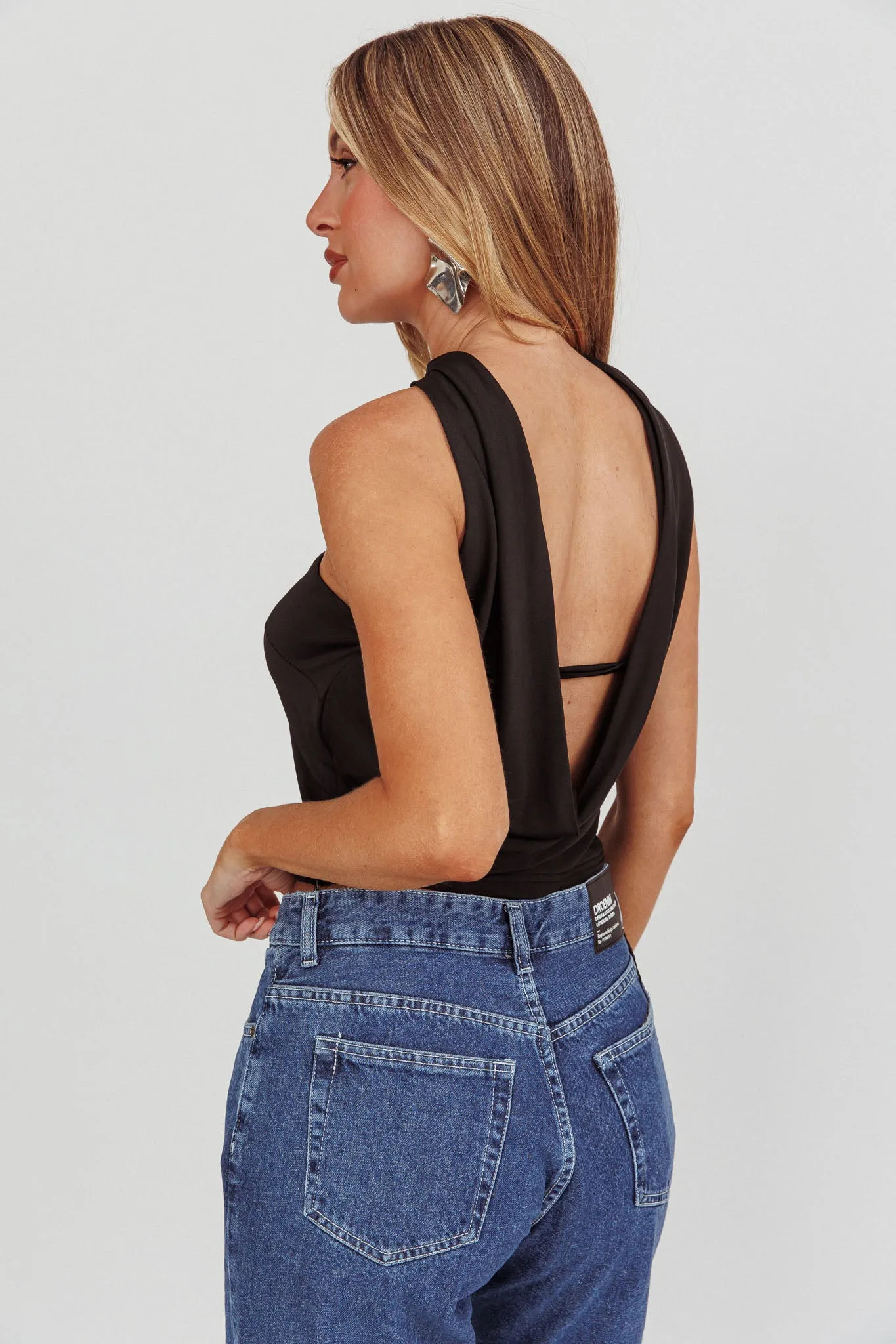 Damsel Reverse Halter Neck Top Black sold by Selfie Leslie product image thumbnail 3