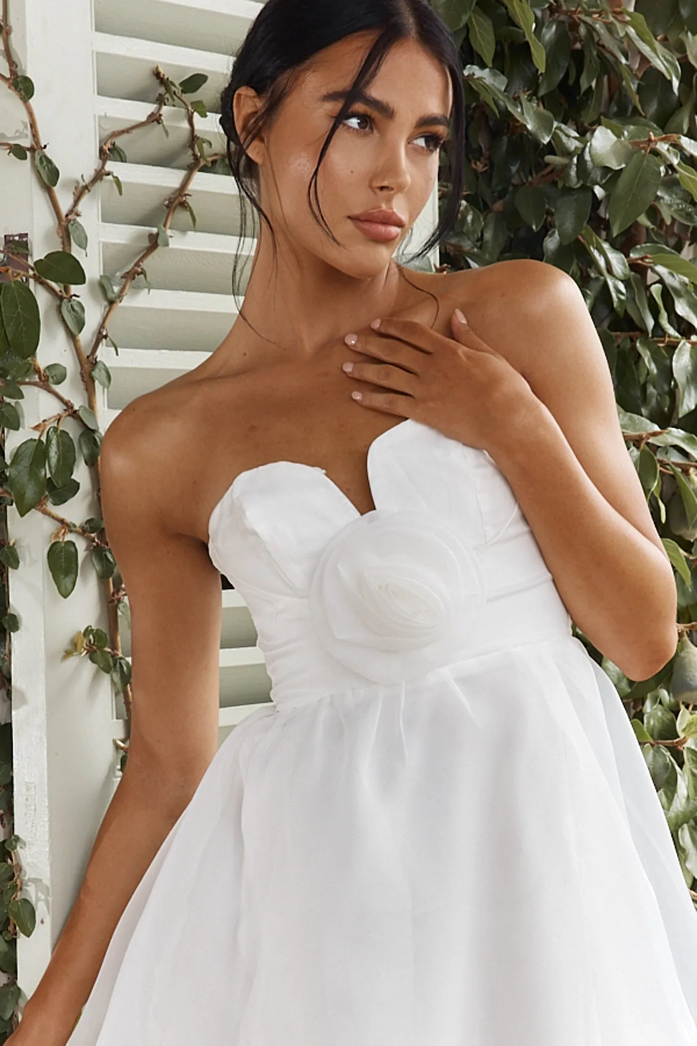 La Vie En Rose Strapless A-Line Mini Dress White sold by Selfie Leslie product image thumbnail 5