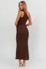Lingering Love One-Shoulder Twist Maxi Dress Chocolate sold by Selfie Leslie