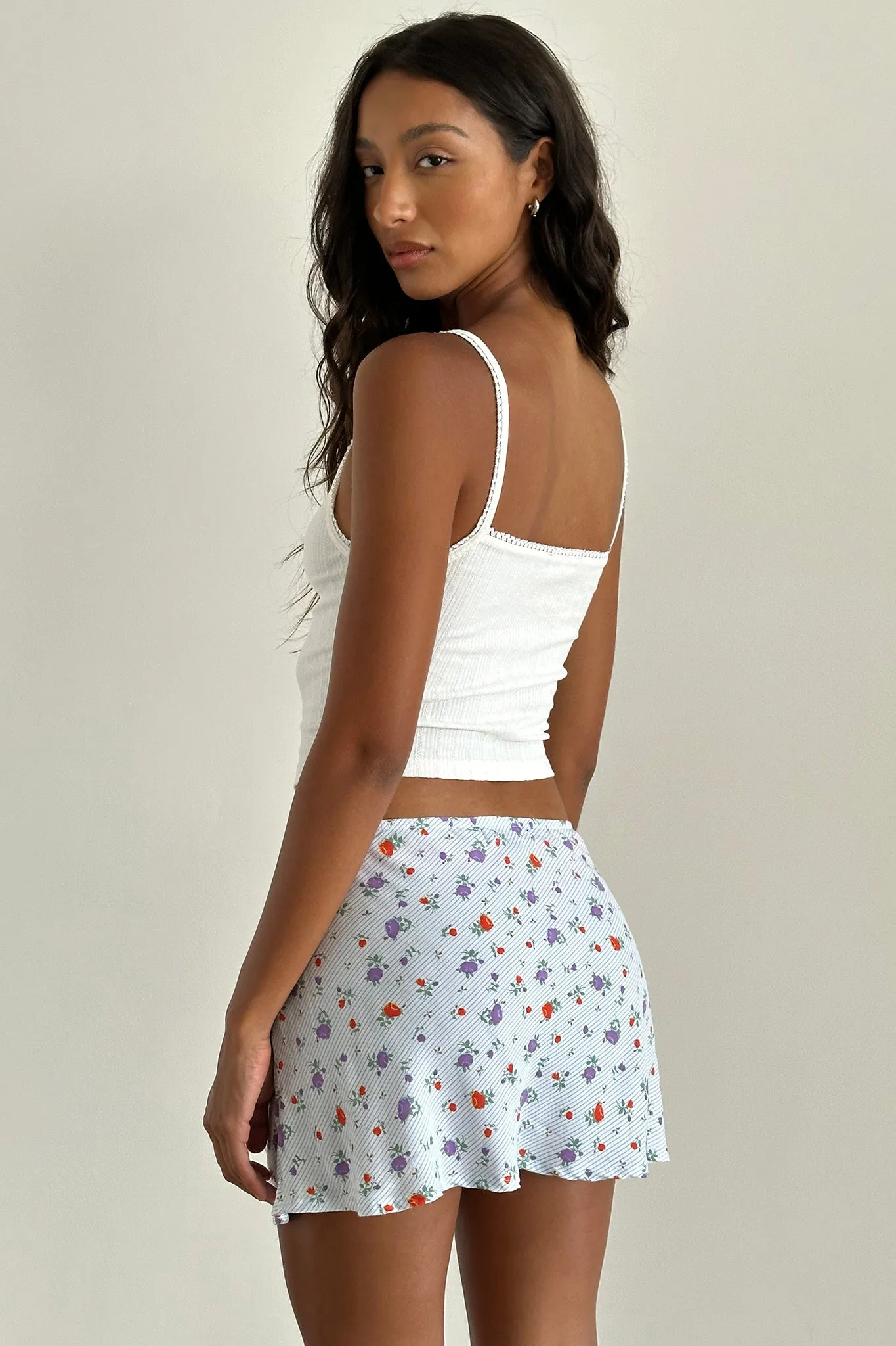 Mckenna Mini Skirt Blue Floral sold by Selfie Leslie product image thumbnail 2