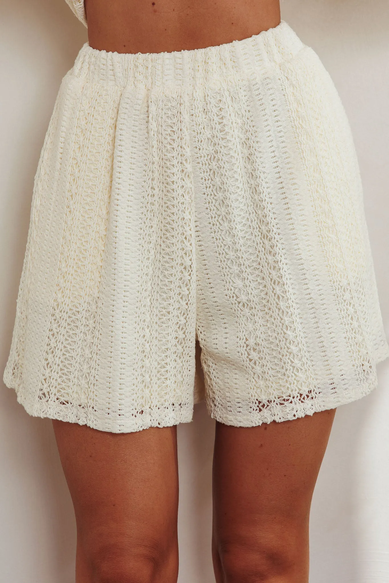 Ottawa Crochet Lace Shorts Oat sold by Selfie Leslie product image thumbnail 4