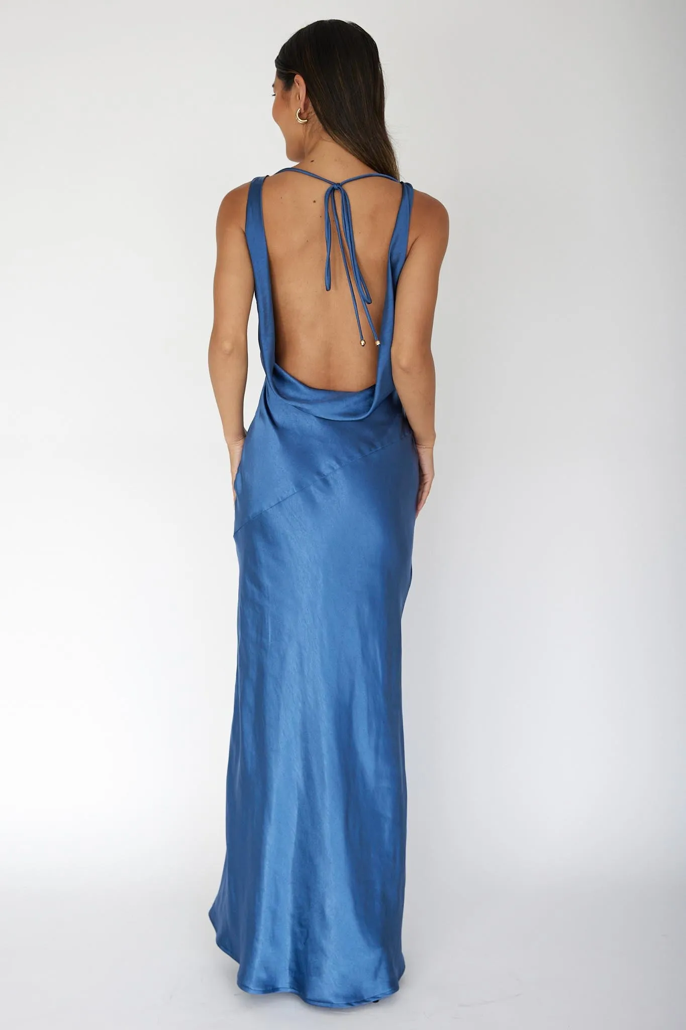 Cassiopeia Open Back Maxi Dress Navy sold by Selfie Leslie product image thumbnail 2