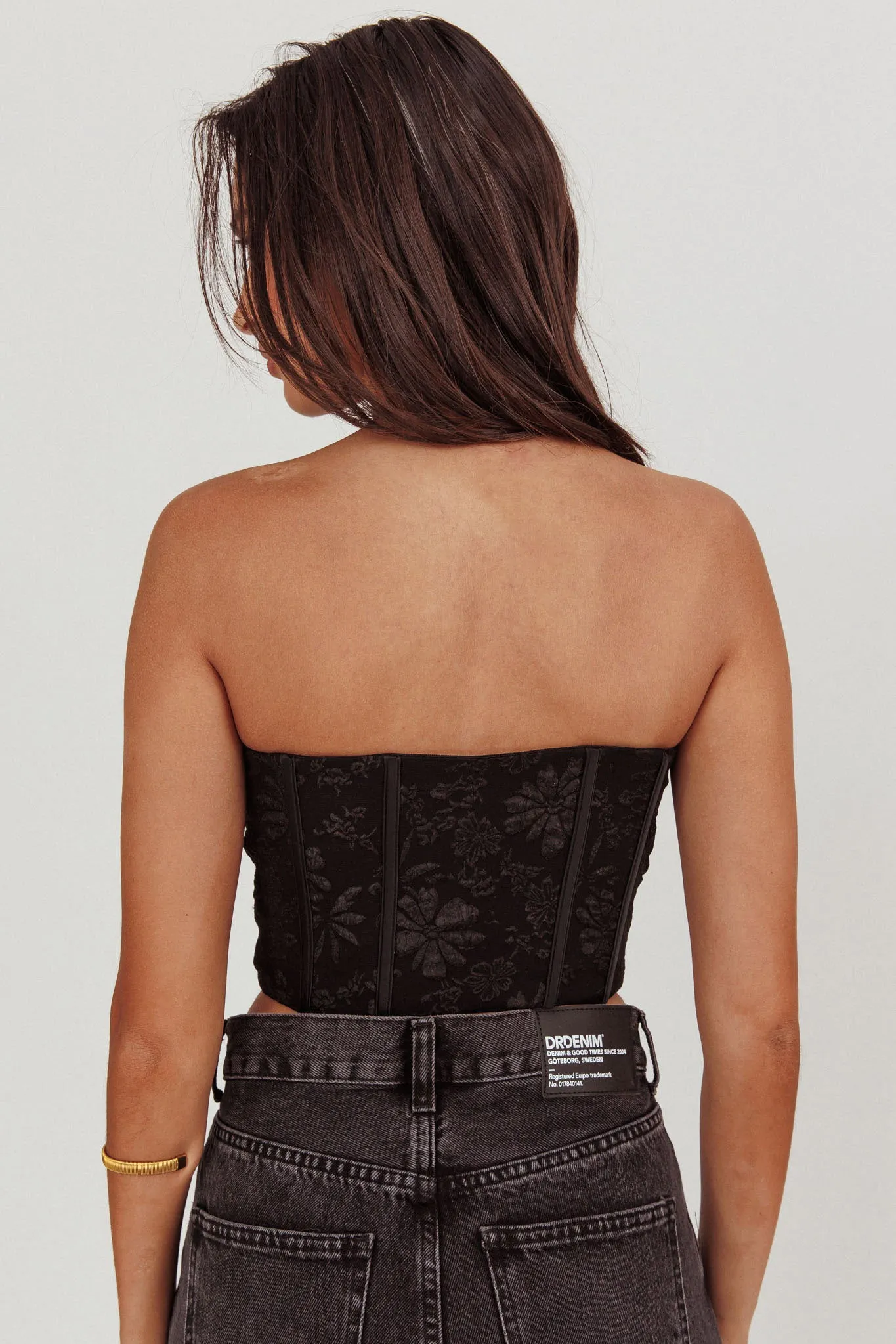 Ziah Hook & Eye Corset Top Black sold by Selfie Leslie product image thumbnail 3