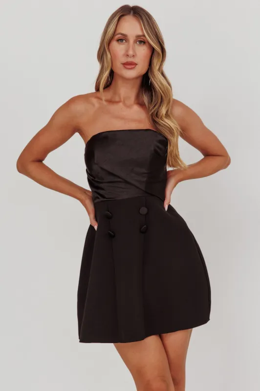 City Of Stars Strapless Mini Dress Black sold by Selfie Leslie