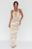 Desert Daze Halterneck Knit Dress Beige sold by Selfie Leslie