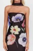 Damsel Reverse Halter Mesh Maxi Dress Flower Black sold by Selfie Leslie