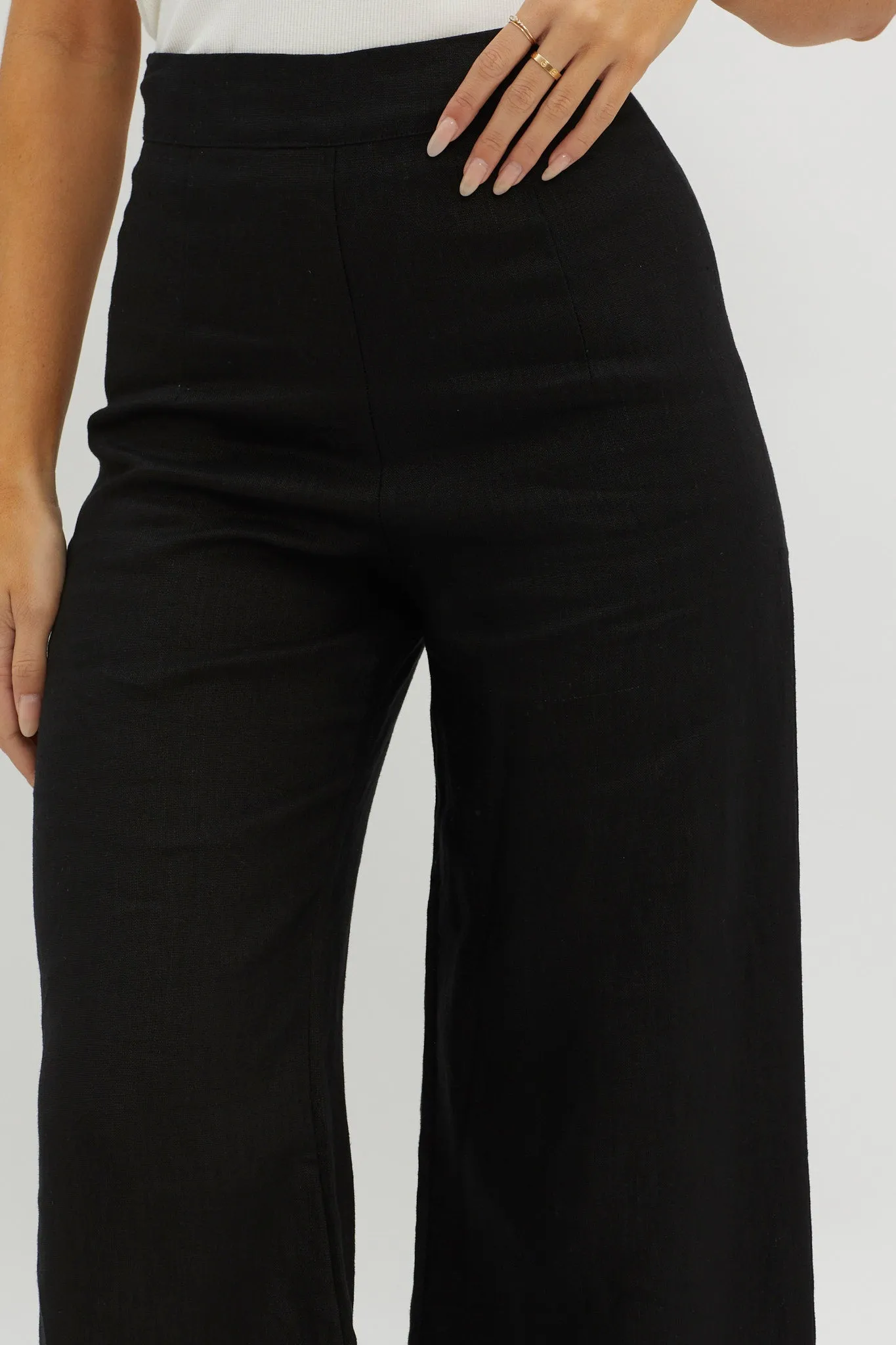 Wanda Wide Leg Pants Black sold by Selfie Leslie product image thumbnail 4