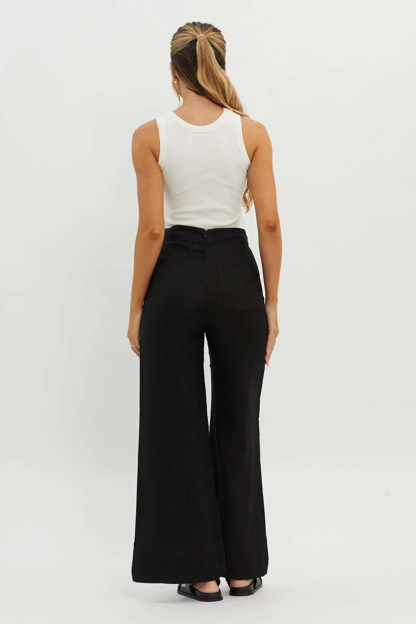 Wanda Wide Leg Pants Black sold by Selfie Leslie product image thumbnail 2