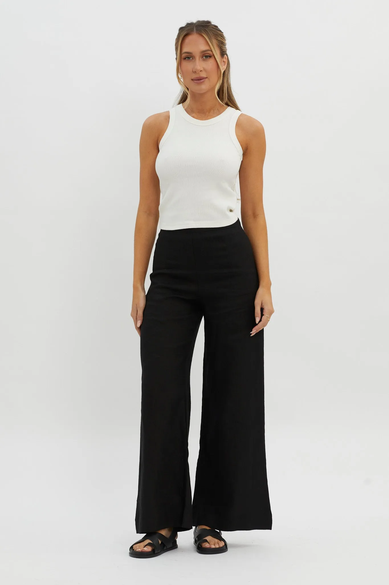 Wanda Wide Leg Pants Black sold by Selfie Leslie