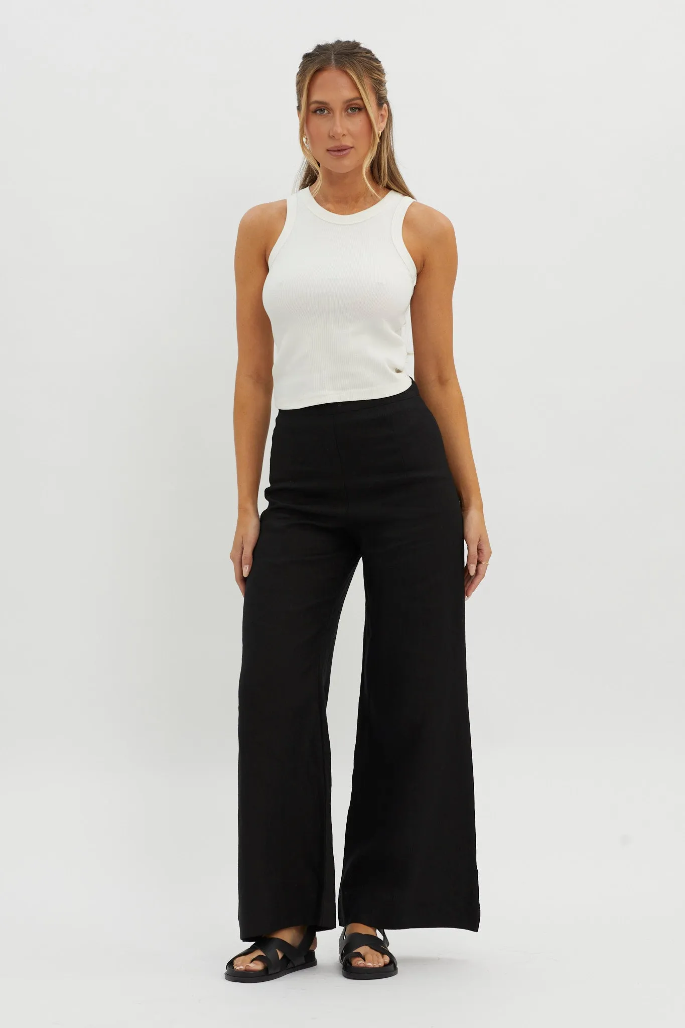 Wanda Wide Leg Pants Black sold by Selfie Leslie product image thumbnail 5