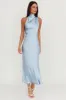 Shana Halterneck Maxi Dress Blue sold by Selfie Leslie