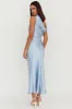 Shana Halterneck Maxi Dress Blue sold by Selfie Leslie