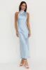 Shana Halterneck Maxi Dress Blue sold by Selfie Leslie