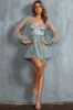 Fairytale Dream Sheer Sleeve Mini Dress Sage sold by Selfie Leslie