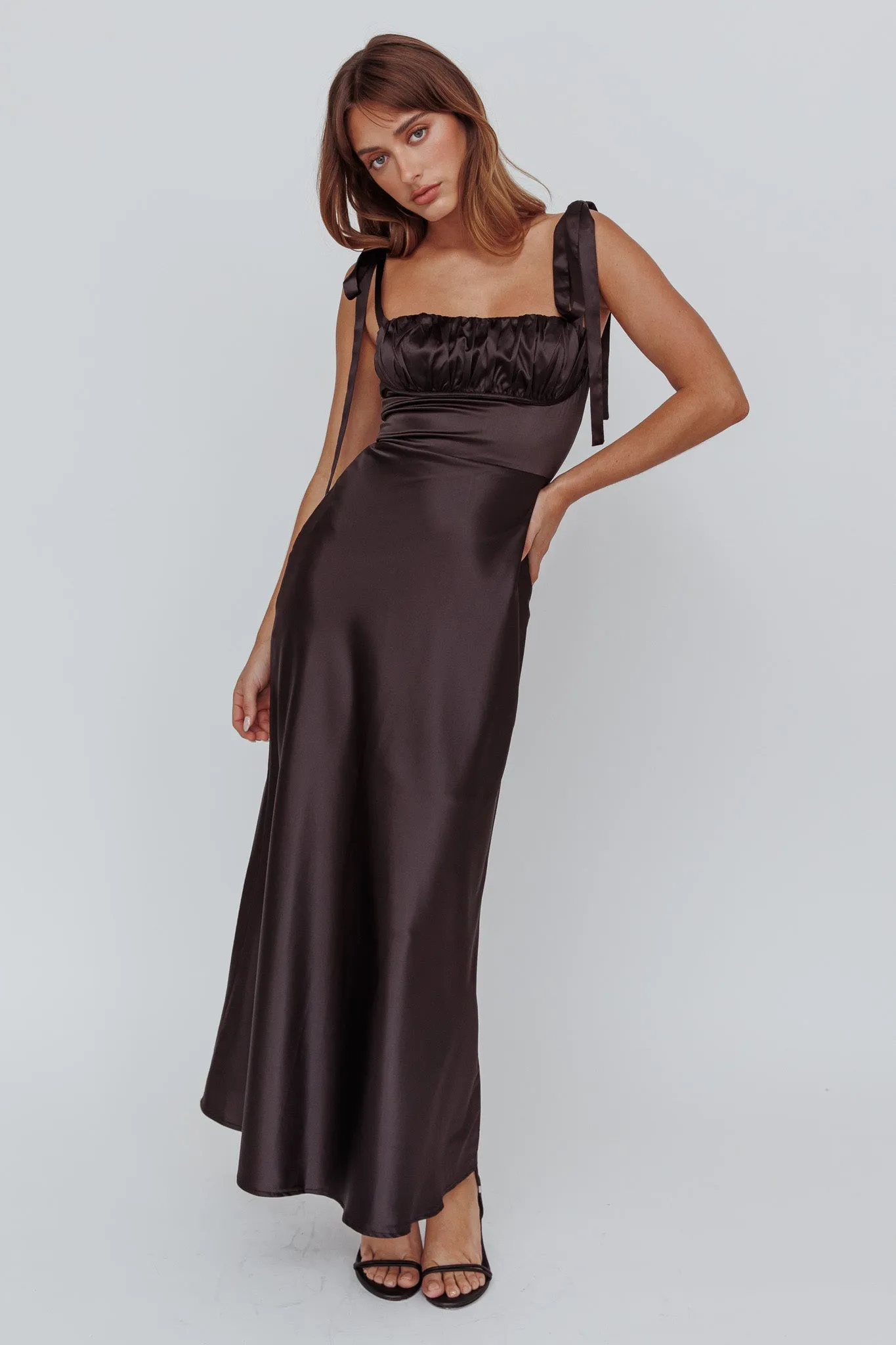 Pennelope Tied Shoulder Maxi Dress Black sold by Selfie Leslie product image thumbnail 3
