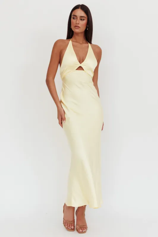 Jassinta Keyhole Bust Maxi Dress Lemon sold by Selfie Leslie