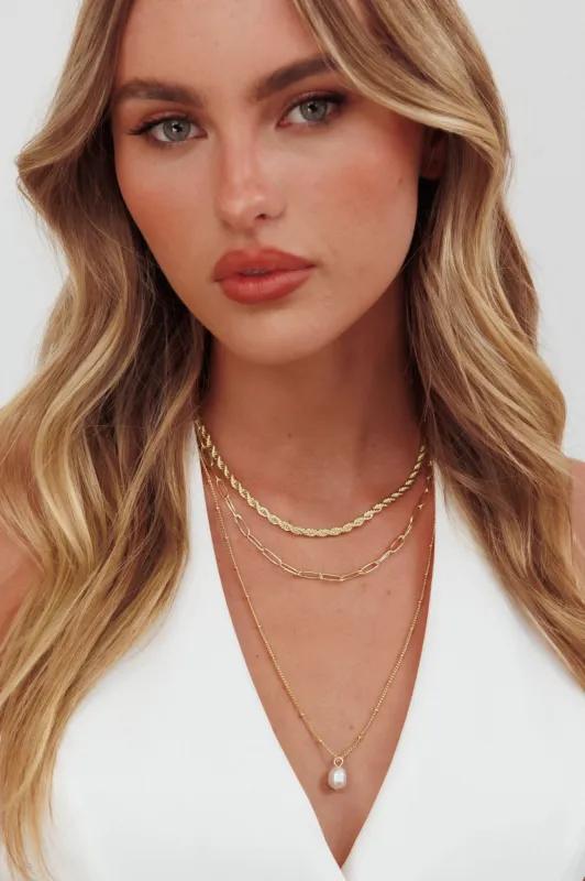 Allie Multi Length Necklace Set Gold made by Selfie Leslie
