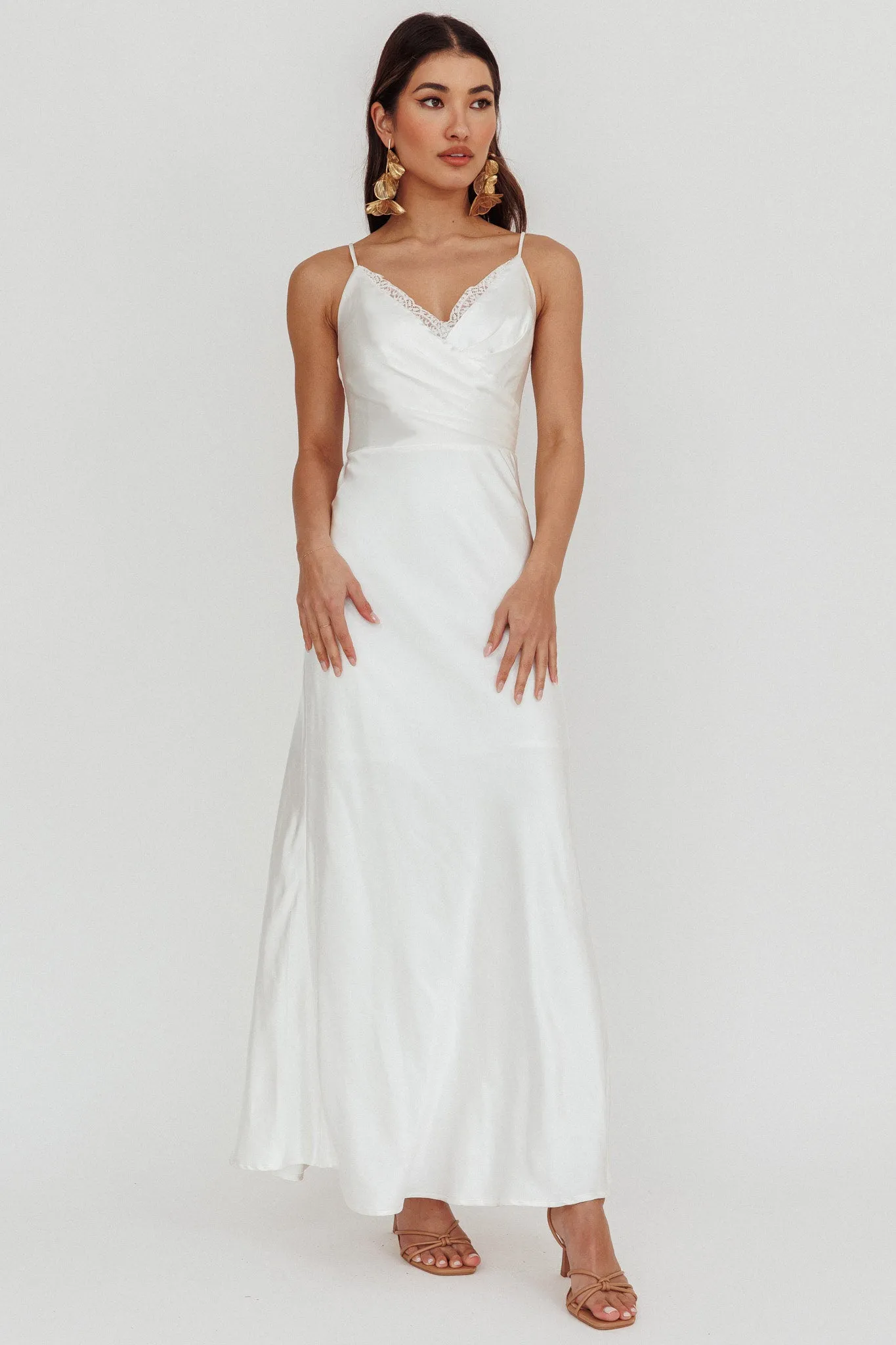 Our Story Surplice Neckline Maxi Dress Off White sold by Selfie Leslie product image thumbnail 5