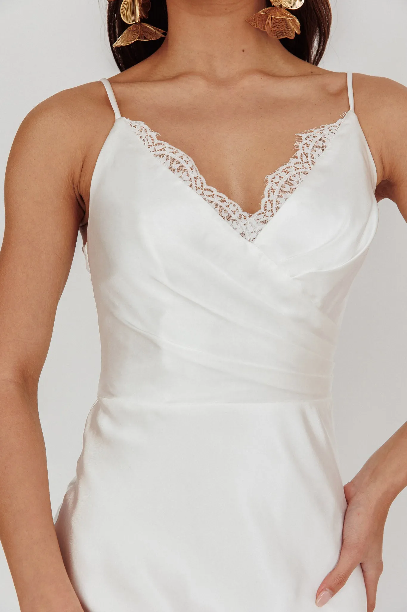 Our Story Surplice Neckline Maxi Dress Off White sold by Selfie Leslie product image thumbnail 3