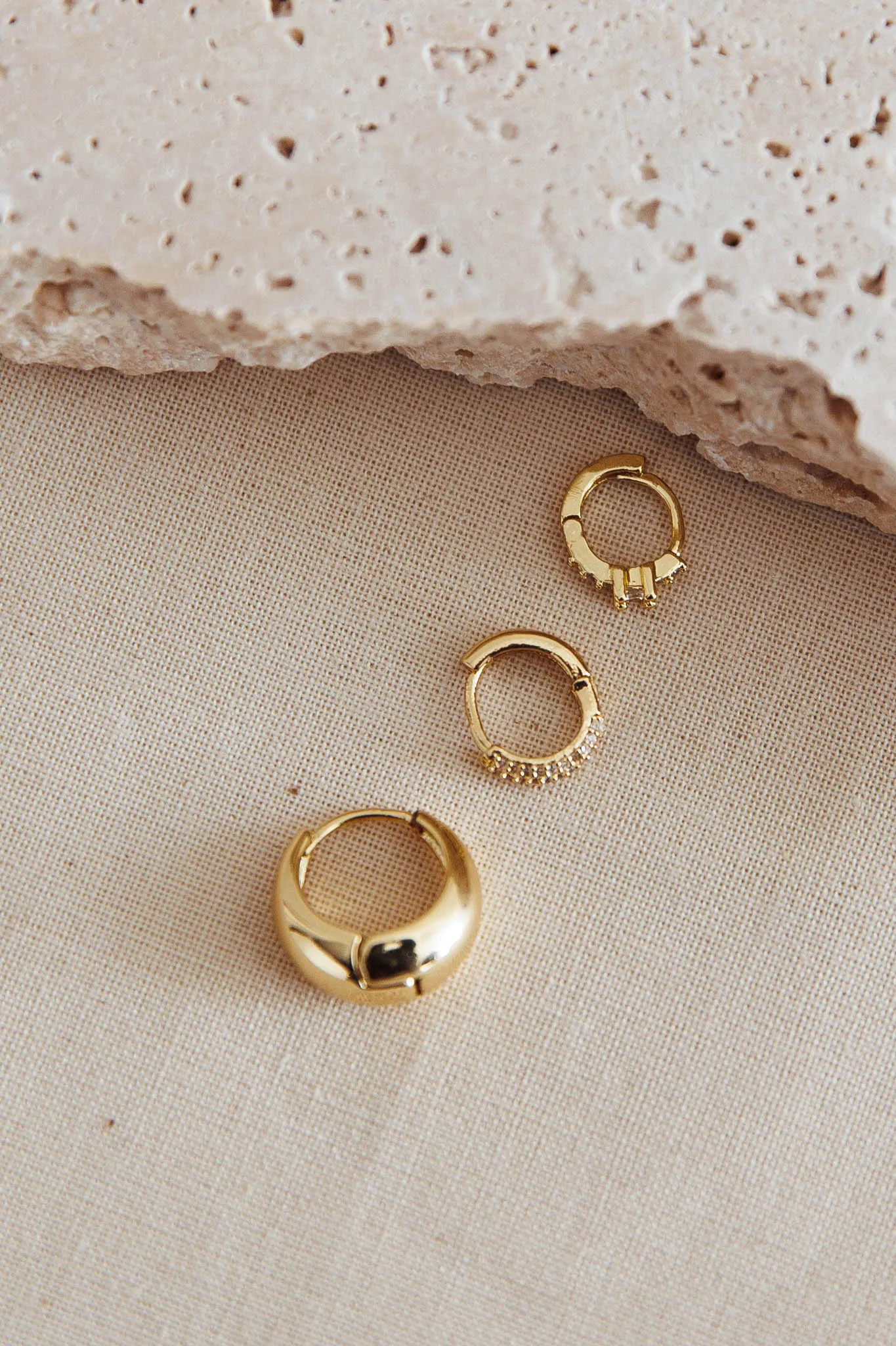 Luminate Crystal Earrings Set Gold sold by Selfie Leslie