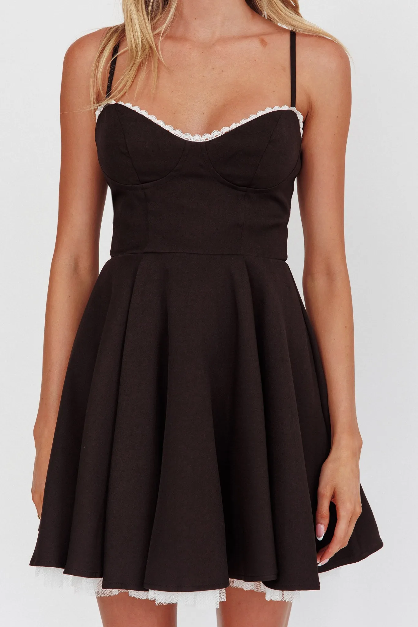 Scully Frill Trim A-Line Mini Dress Black sold by Selfie Leslie product image thumbnail 5