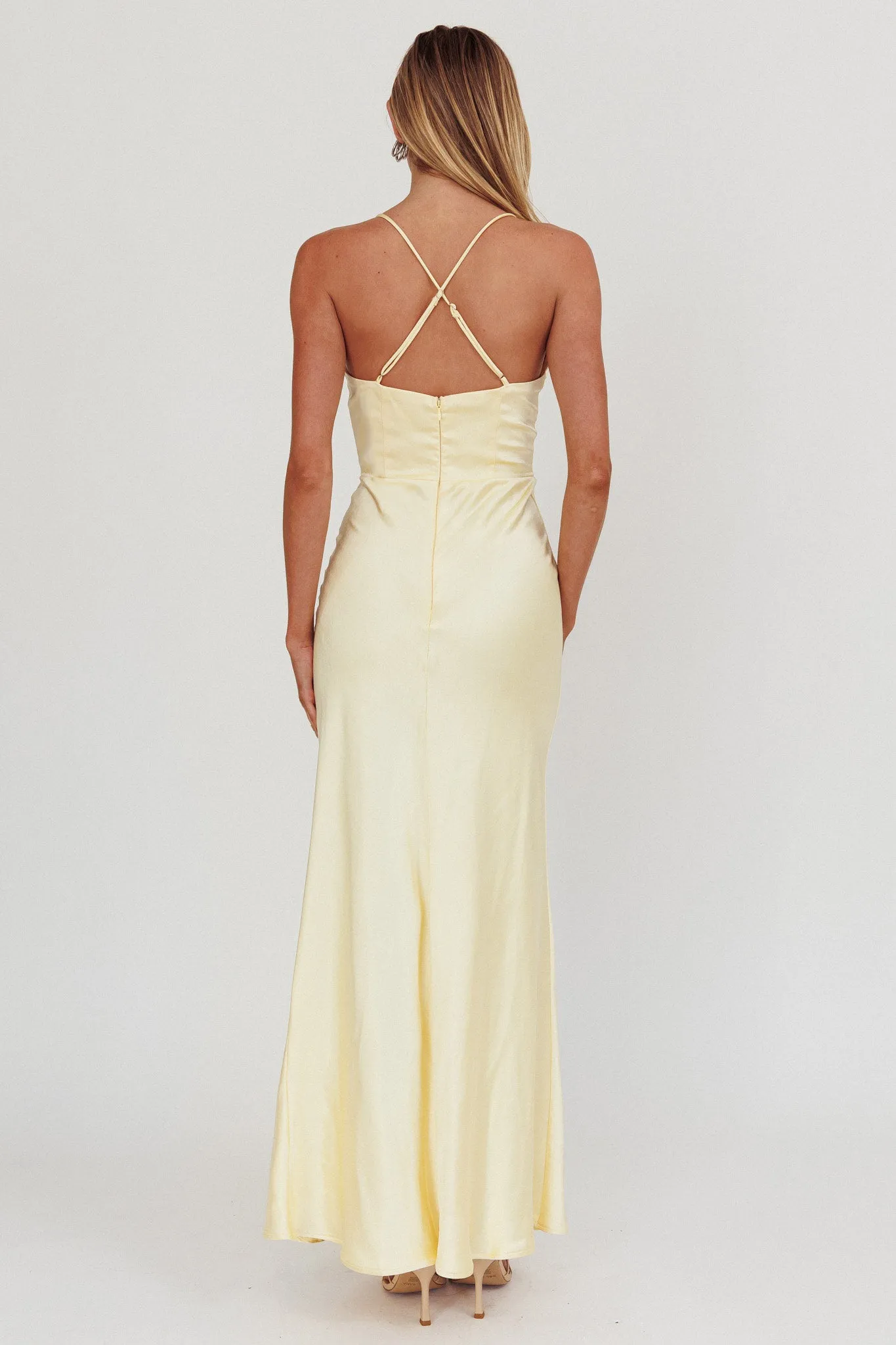 Summer Of Love Lace Trim Maxi Dress Lemon sold by Selfie Leslie product image thumbnail 2