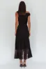 Moonlit Magic Asymmetric Neckline Maxi Dress Black sold by Selfie Leslie