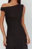 Moonlit Magic Asymmetric Neckline Maxi Dress Black sold by Selfie Leslie