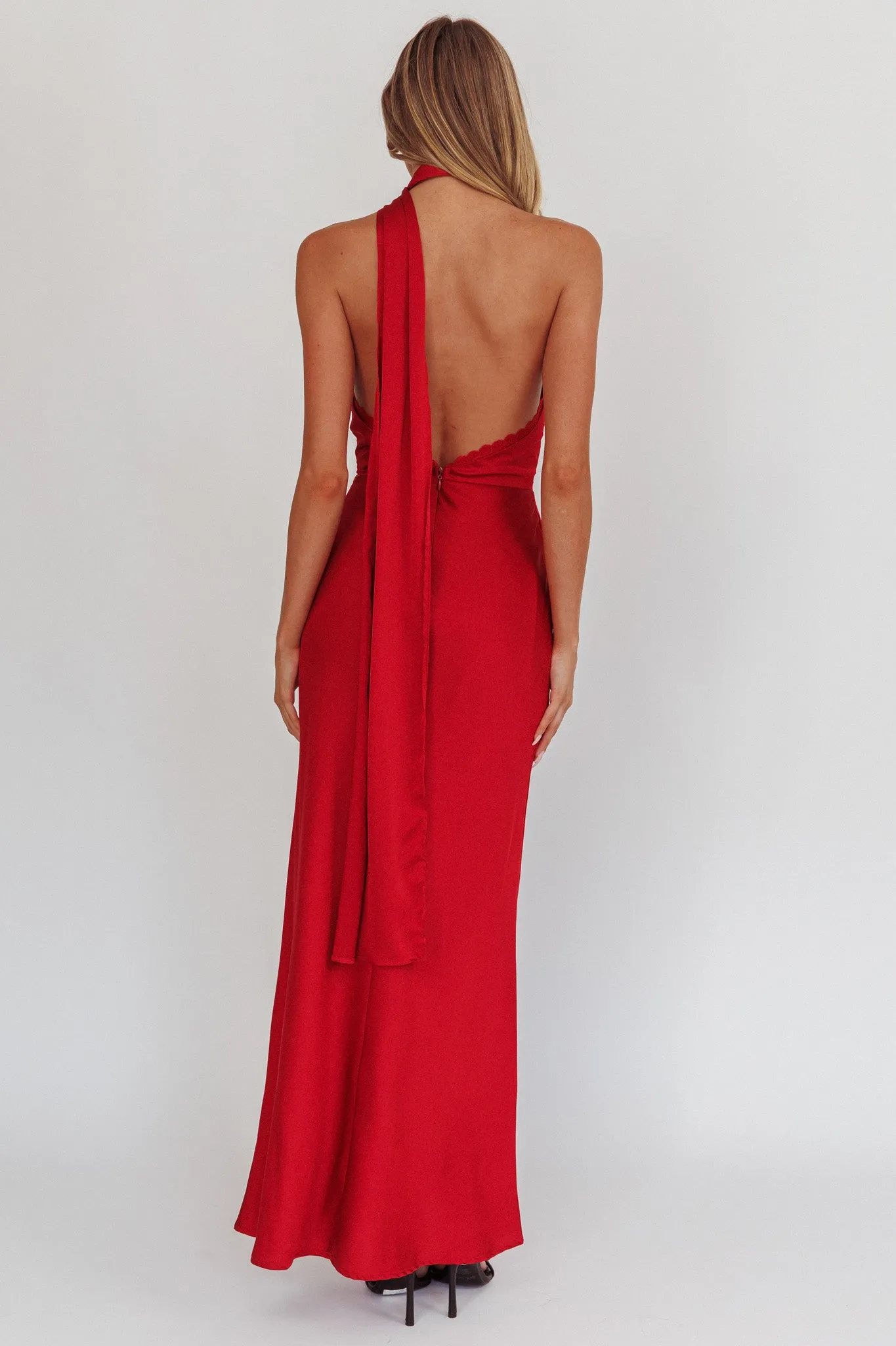 Adora One-Shoulder Maxi Dress Red sold by Selfie Leslie product image thumbnail 2